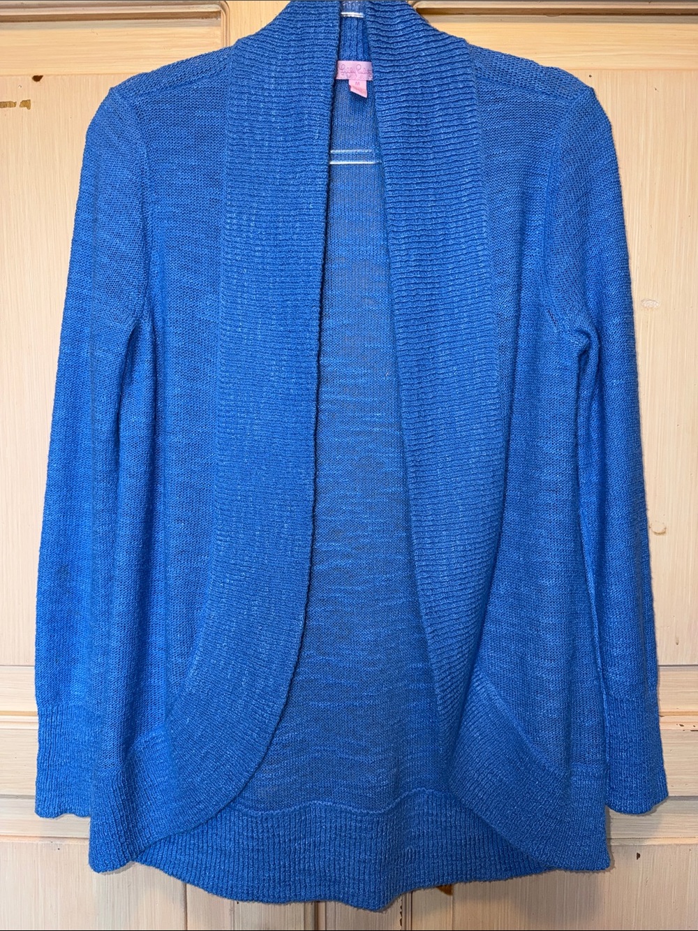 Lilly Pulitzer Royal Blue Open-Front Draped Cardigan